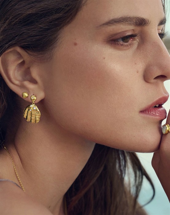 Palma Øreringe - Guld